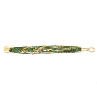Brazalete cosecha 6 hilos dorado